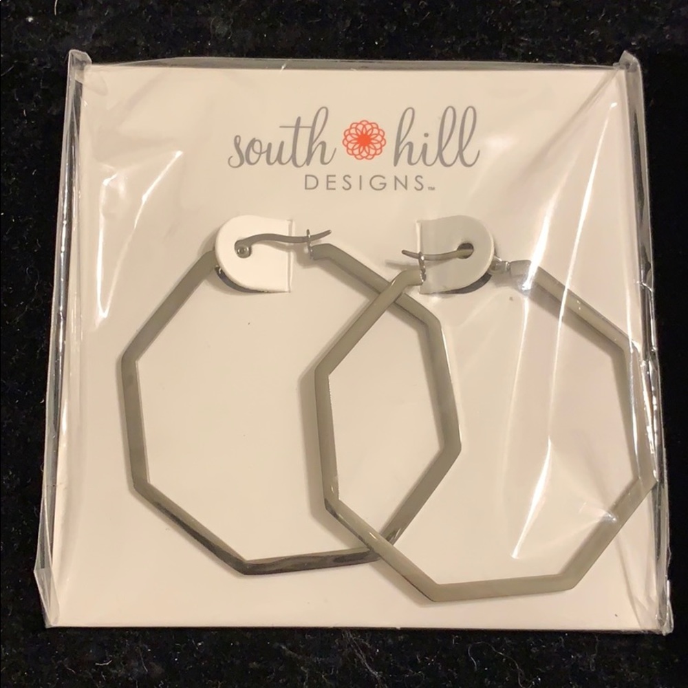 🆕HEXAGON HOOP EARRINGS